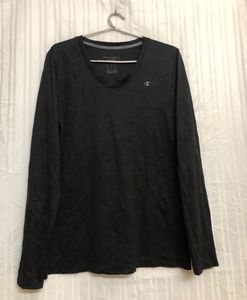 Champion Black Long Sleeve T Shirt
