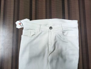 White Casual Pants