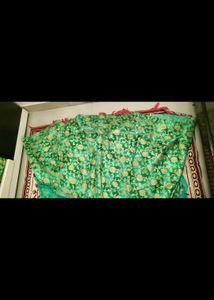 like new Elegant Green Ethnic Gown
