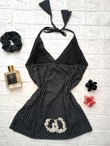 Halter Neck Short Kurti 🖤