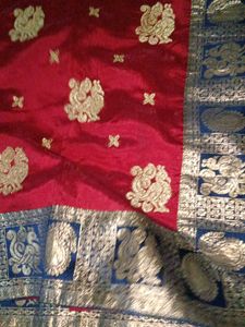 Reddish maroon ♥️ Silk Saree🥻