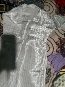 Elegant Silver Evening Gown