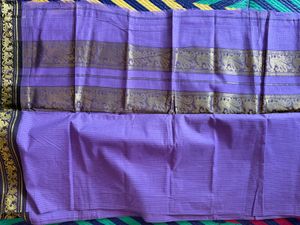Purple Cotton Saree