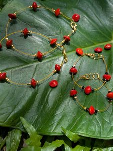 Manjadi seed Anklets