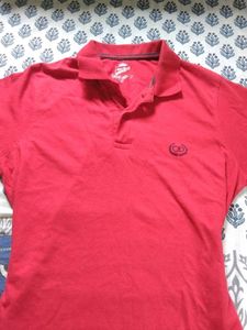 Red office Hot girl T-Polo Shirt 👕 ♥️.