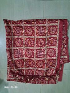 Maroon Bandhej Dupatta