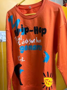Orange Graphic Sweatshirt
