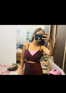 Burgundy Mini Dress