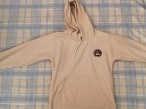 Beige Hoodie with Logo Detail