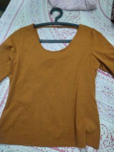 Burnt Orange Open Back Top