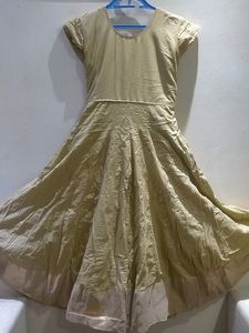 New Beige Colour Anarkali Dress
