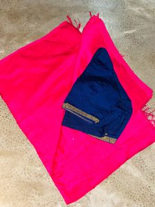 Daily Wear Saree❤️ With Blause