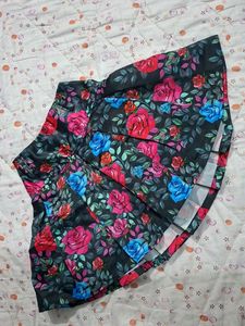 Floral Print Mini Skirt