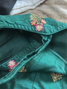 Green Traditional Kurta Hand stitched