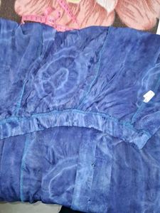 Blue +purple Button-Down Skirt