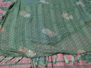 Saree With Butta Design