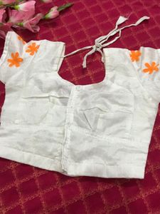 White Floral Blouse