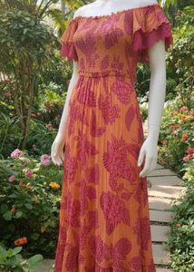 Floral Off-Shoulder Maxi Dress