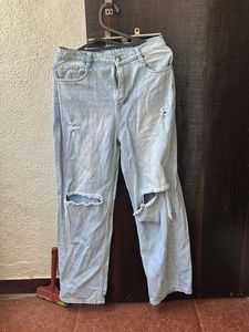 Ripped Light Wash Jeans