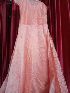 Elegant Pink Embroidered anarkali 2 piece Set