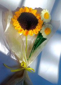 Crochet Sunflower & Daisy Bouquet