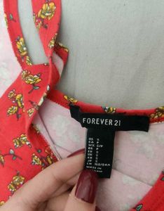 Forever 21 Red Floral Bodycon Dress