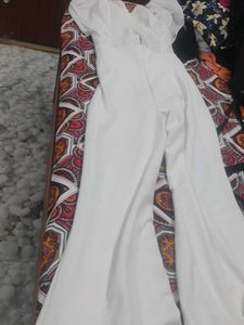 White Flowy Jumpsuit