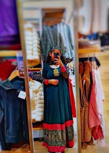 Beautiful Peacock 🦚 green Suit For Women