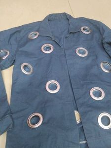 Eyelet Detail Denim Jacket