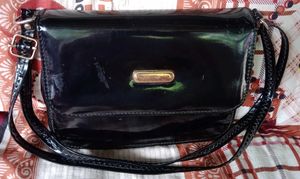 Vintage Black Patent Leather Bag