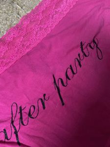 VS Pink Lace Trim Panties