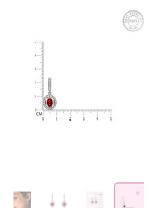Giva Sterling Silver Radiant Red Drop Earrings