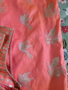 Soft Silk With Silver Buti