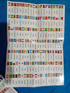 Country Name And Flag Sticker 315 Piece(Coin Note)
