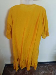 xxl Elegant Yellow double layer  Kurta