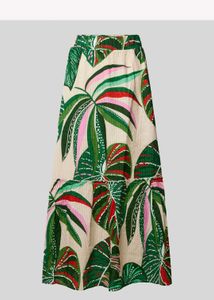 Tropical Print Maxi Skirt