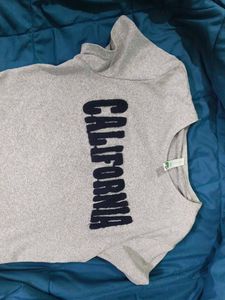 Grey California Printed Crop Top – Newme