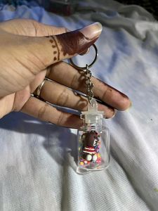 Beach Keychain with Bottle - Perfect Gift