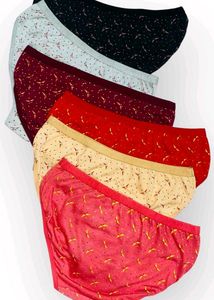 Bird Print Cotton Panties - 3 Pack