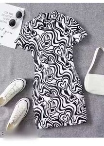 Trendy heart Print Bodycon Dress for kids (female)