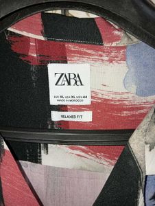 Zara Print Paint Stroke Shirt