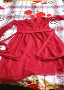 V Neck Knee Length Dress