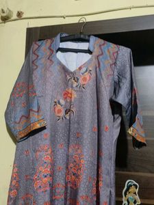 Floral Print Winter Kurta Set