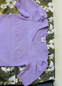 Lilac Puff Sleeve Top
