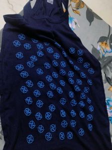 Navy Compass Print Tank