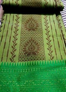 Indian Princess Green Rare Patterned Saree
