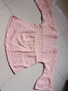 Peach Schiffli Top 💖