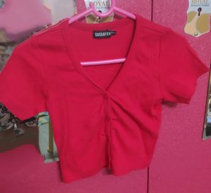 Red Crop Top