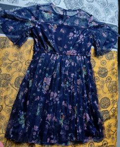 Floral Navy Blue Dress