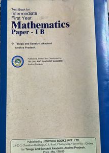 Textbook For intermediate 1st year mathematics-1B